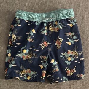 Wonder Nation Kids Swim Trunks - Navy and Mint
